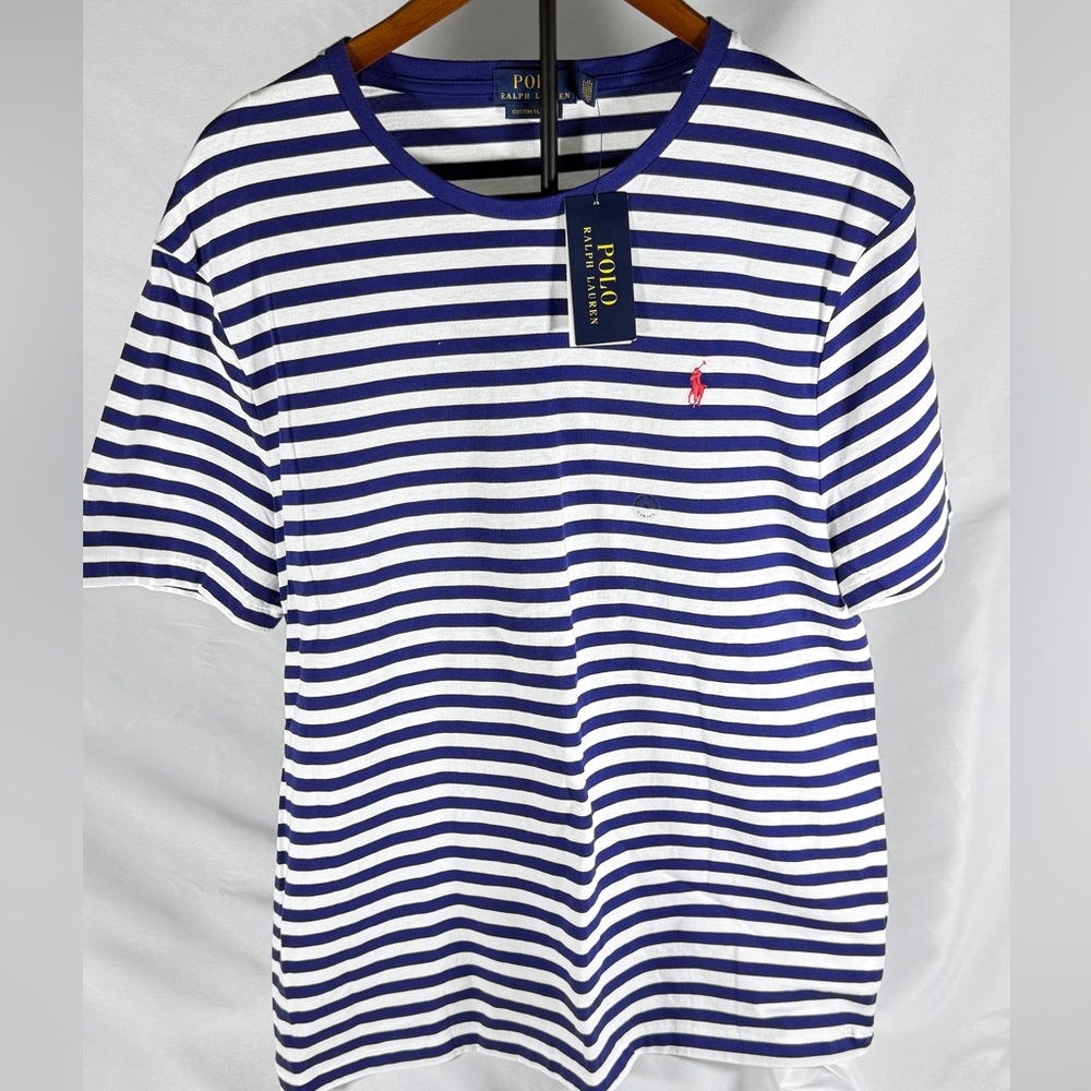 Polo Ralph Lauren Striped T-Shirt - Navy and White